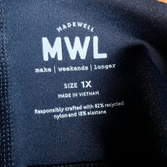 NWT Madewell BlackHigh Waisted Leggings 1X - Picture 6 of 8